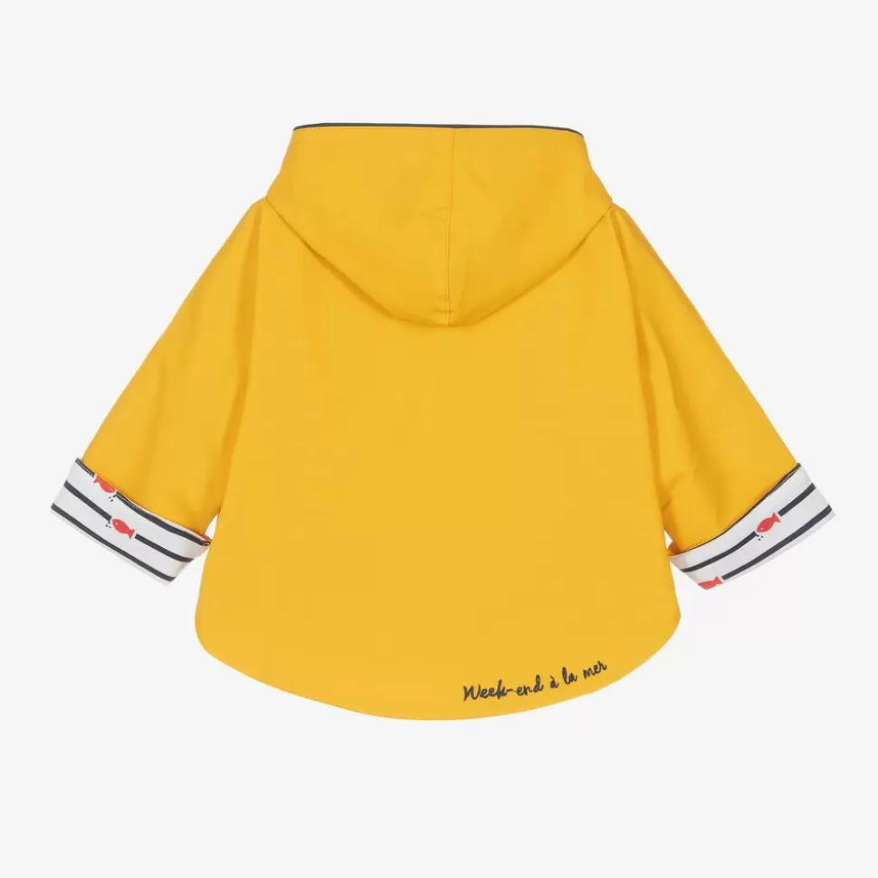 Week-end à la mer Yellow Hooded Rain Cape^ Coats & Jackets